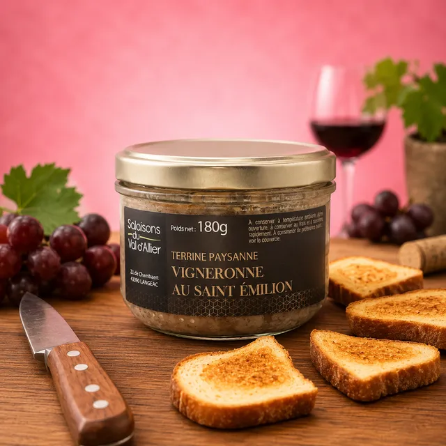 La fée de la gourmandise Gamme salée terrine vigneronne 180g
