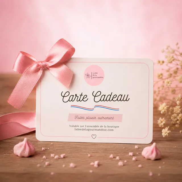 La fée de la gourmandise Carte cadeau 5 euros message