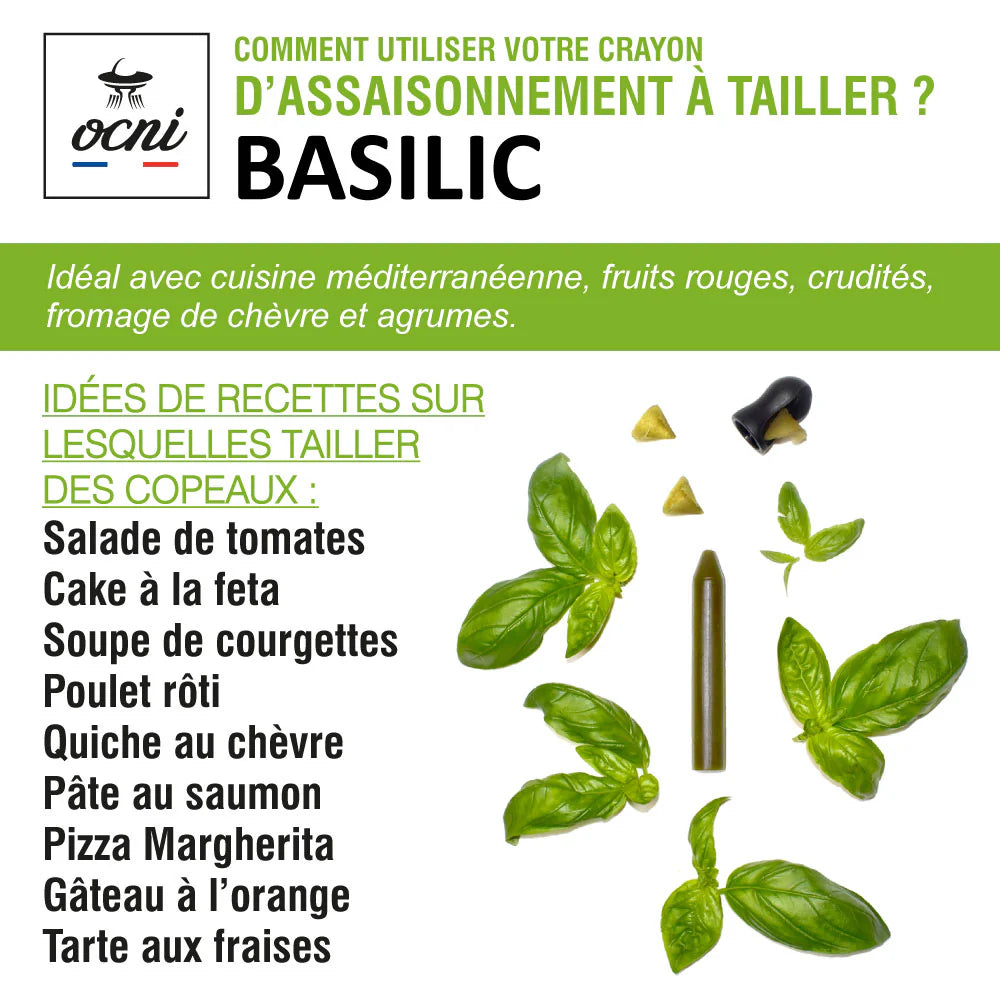 La fée de la gourmandise crayon basilic bio coffret 1 crayon