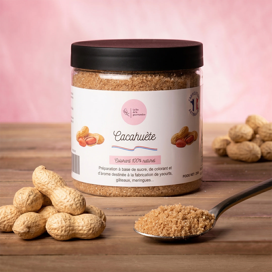 La fée de la gourmandise Sucre aromatisé sucre parfumé 250g cacahuète