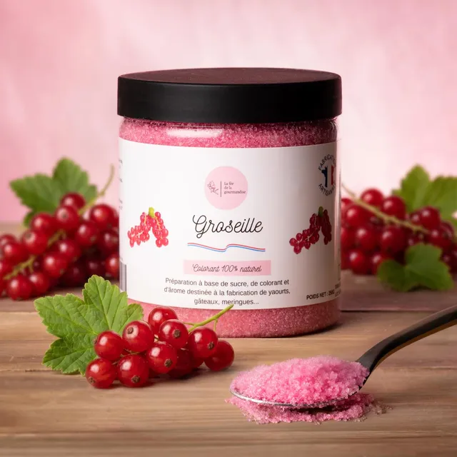 La fée de la gourmandise Sucres aromatisés Groseille sucre 50g fruité