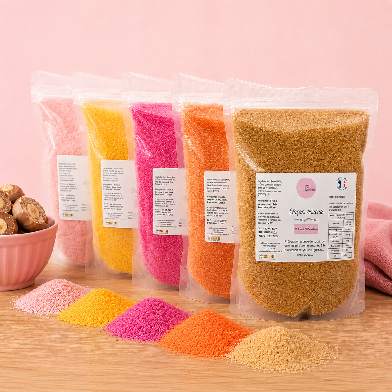 La fée de la gourmandise Cookie sucre aromatisé pot 250g