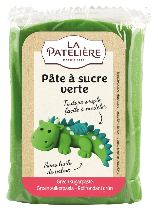 La Patelière Sucres et levures pâte à sucre verte décoration
