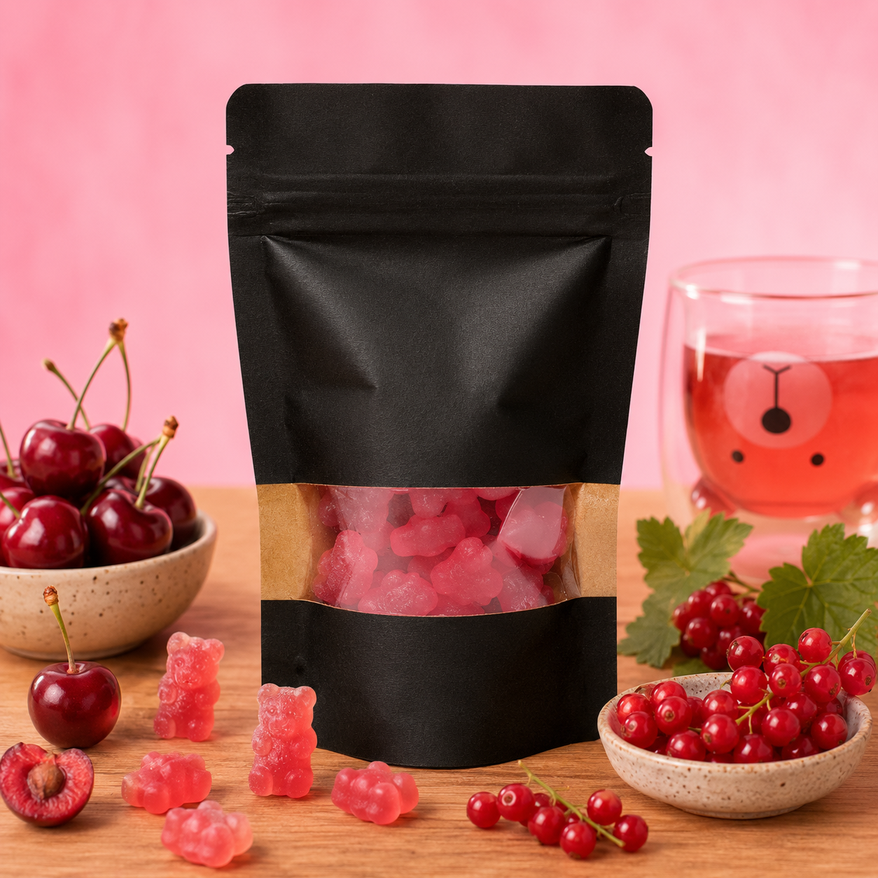La fée de la gourmandise Ourson cerise groseille infusion fruitée