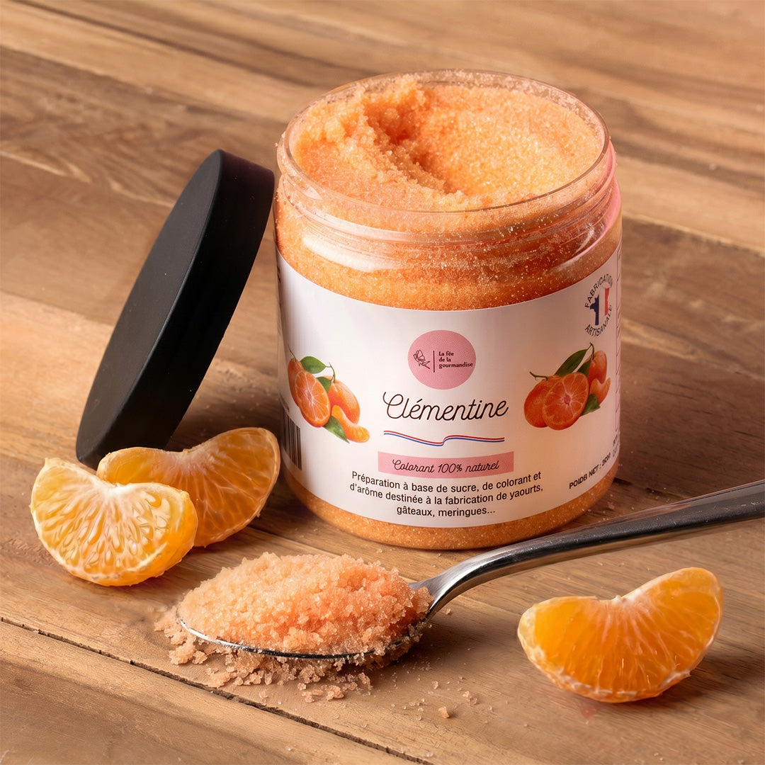 La fée de la gourmandise Sucre Clémentine aromatisé pot 250 g