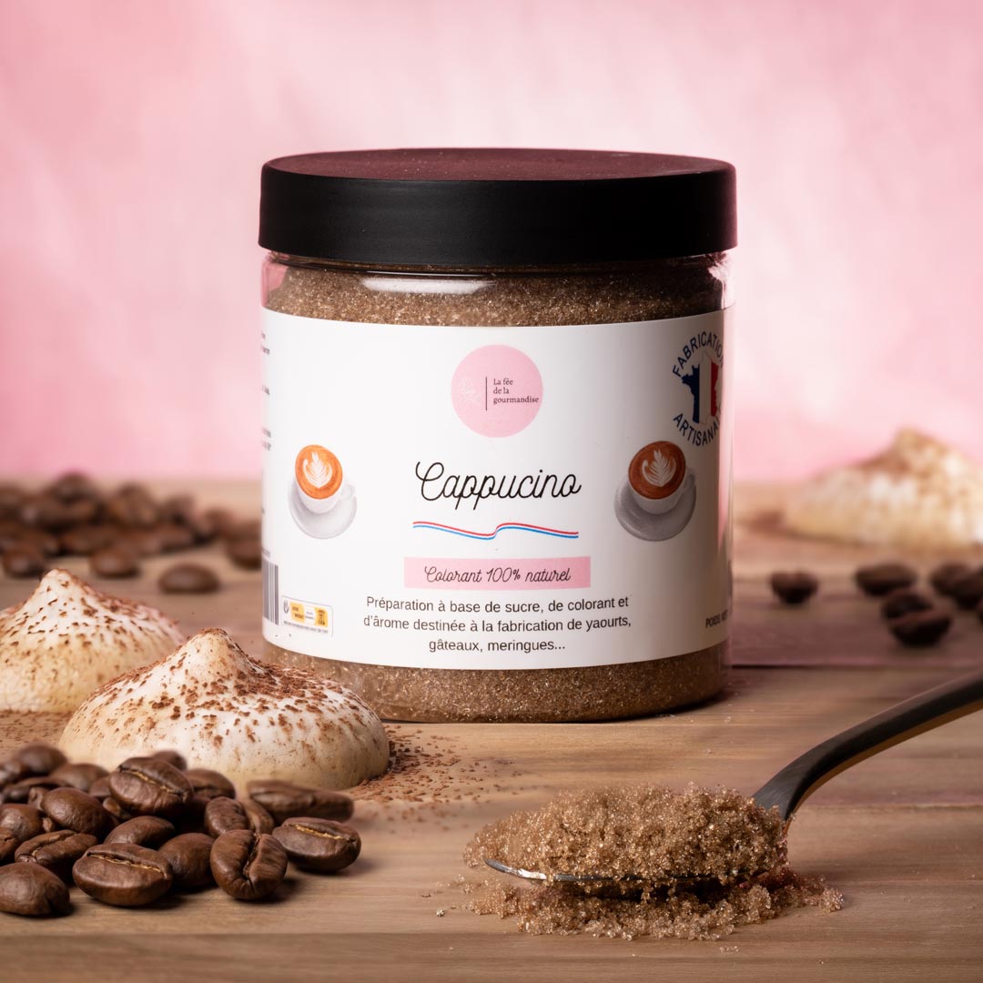 La fée de la gourmandise Sucre Cappuccino pot 250g café