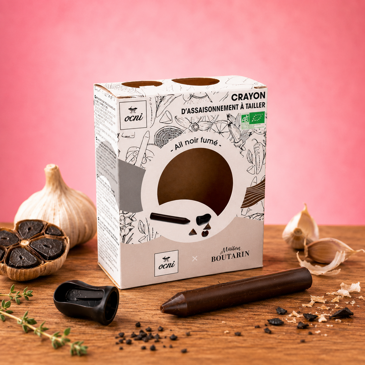 La fée de la gourmandise Crayon Ail Noir Fumé bio recharge assaisonnement