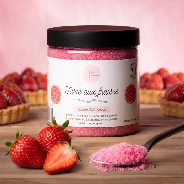 La fée de la gourmandise Sucres aromatisés tarte fraises sucre 50 g