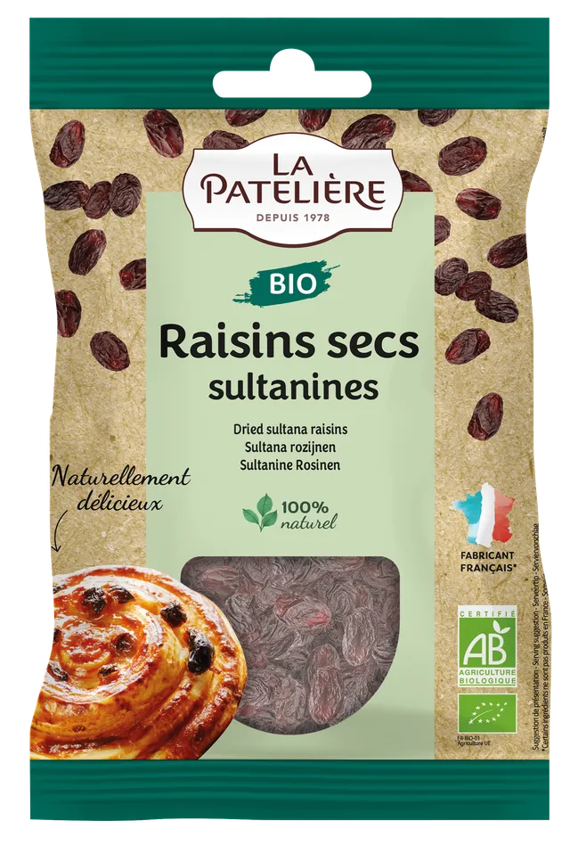 La Patelière Raisins secs sultanines BIO moelleux