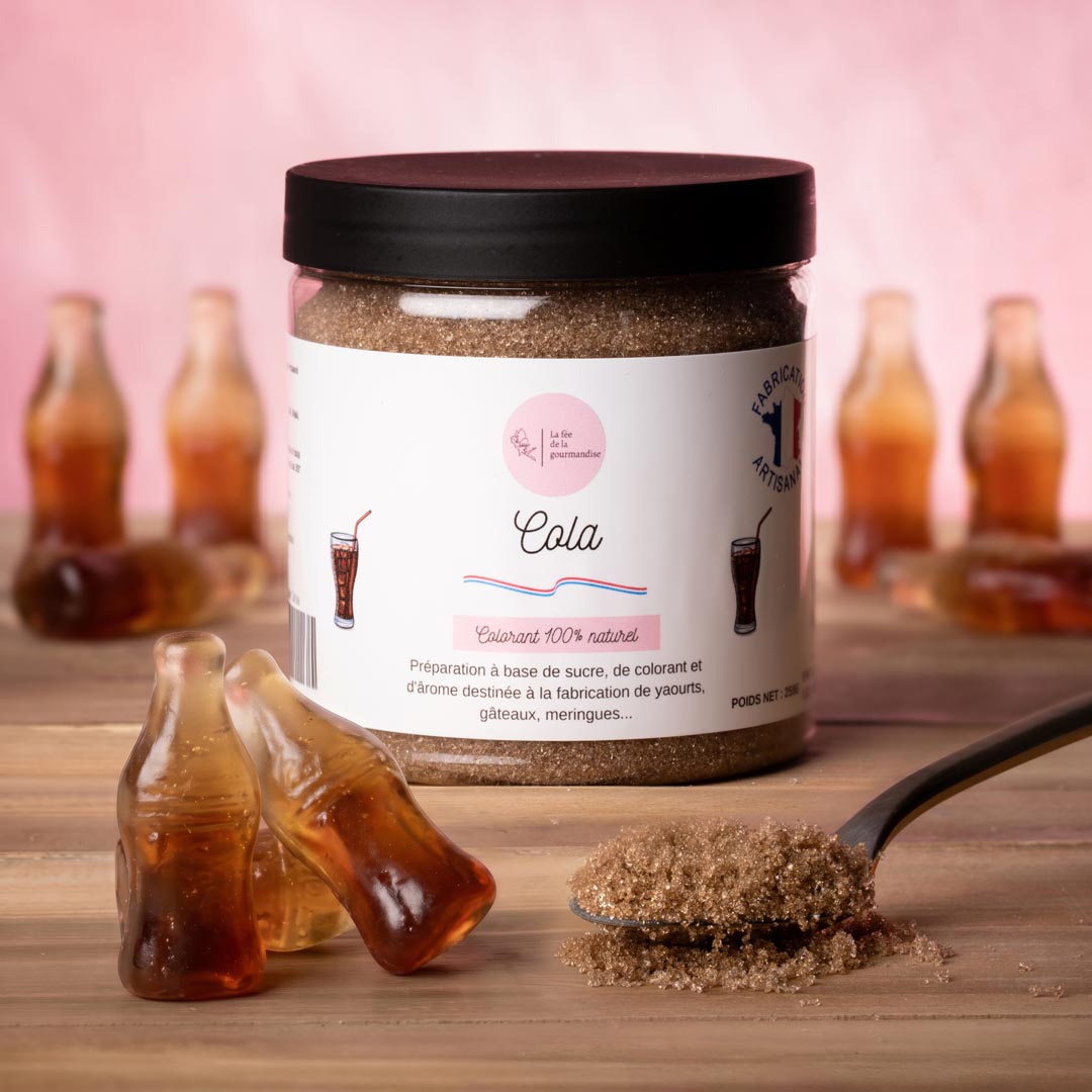 La fée de la gourmandise Sucres aromatisés sucre cola pot 250G
