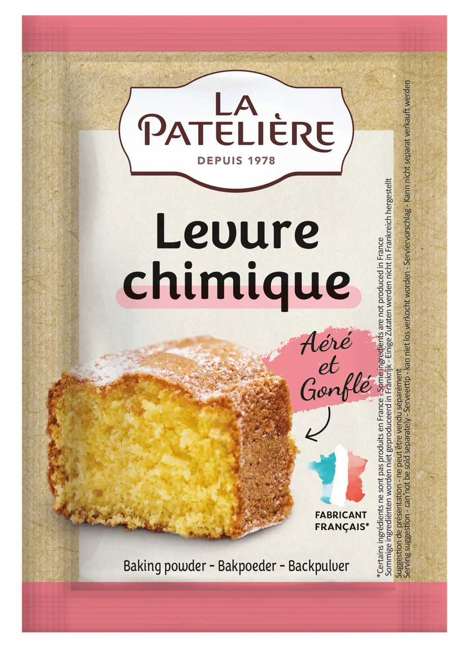 La Patelière Baking powder levure chimique pâtisserie sachet
