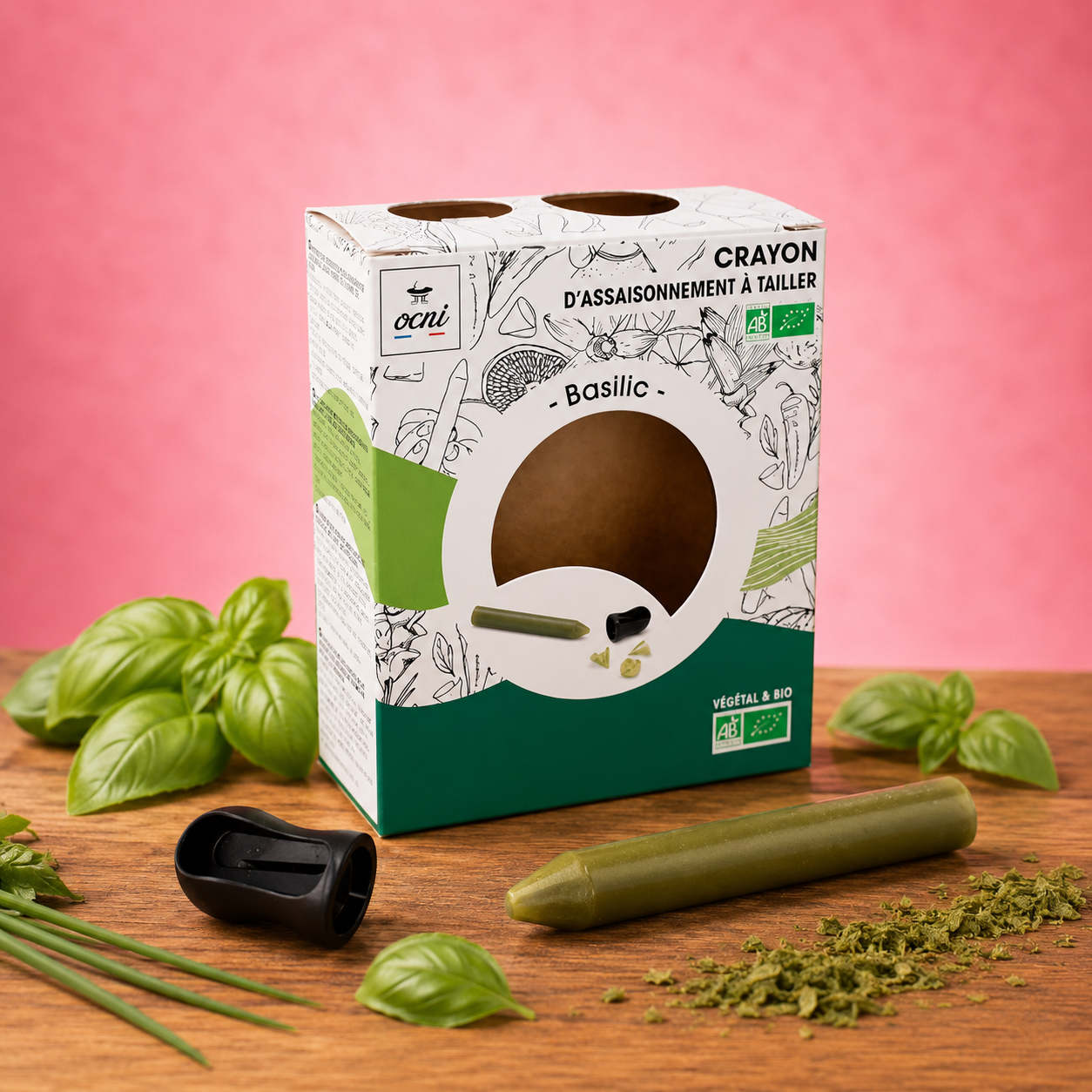 La fée de la gourmandise crayon basilic bio coffret 1 crayon