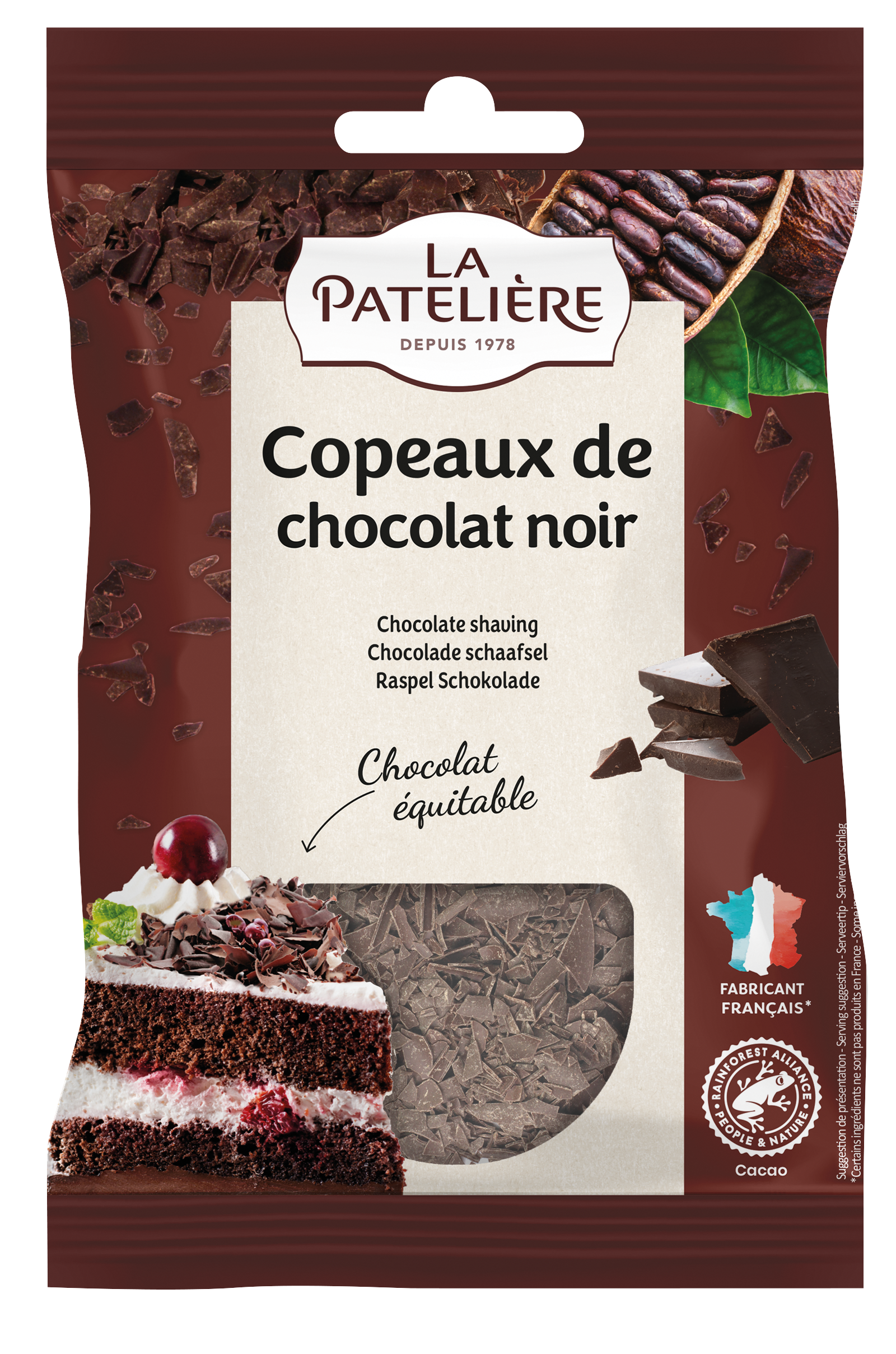 La Patelière Chocolats Copeaux de chocolat prêts à l'emploi