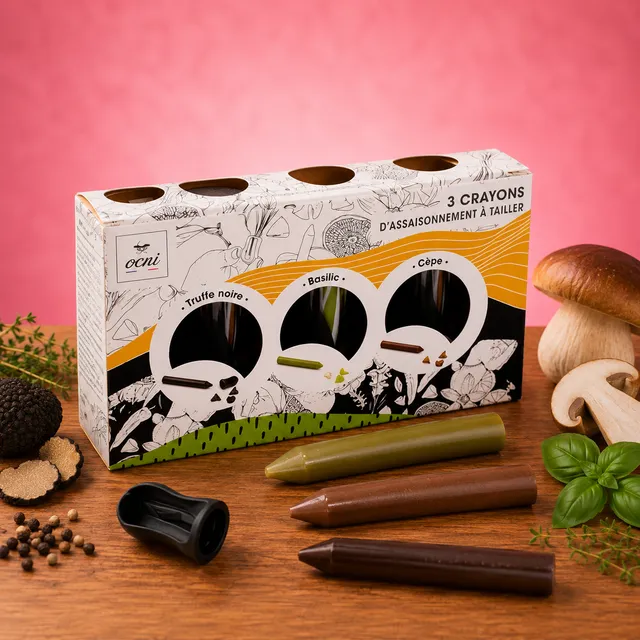 La fée de la gourmandise Coffret Festin Festif 3 crayons assaisonn