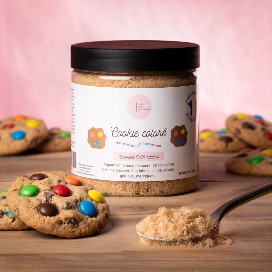 La fée de la gourmandise Cookie sucre aromatisé pot 250g