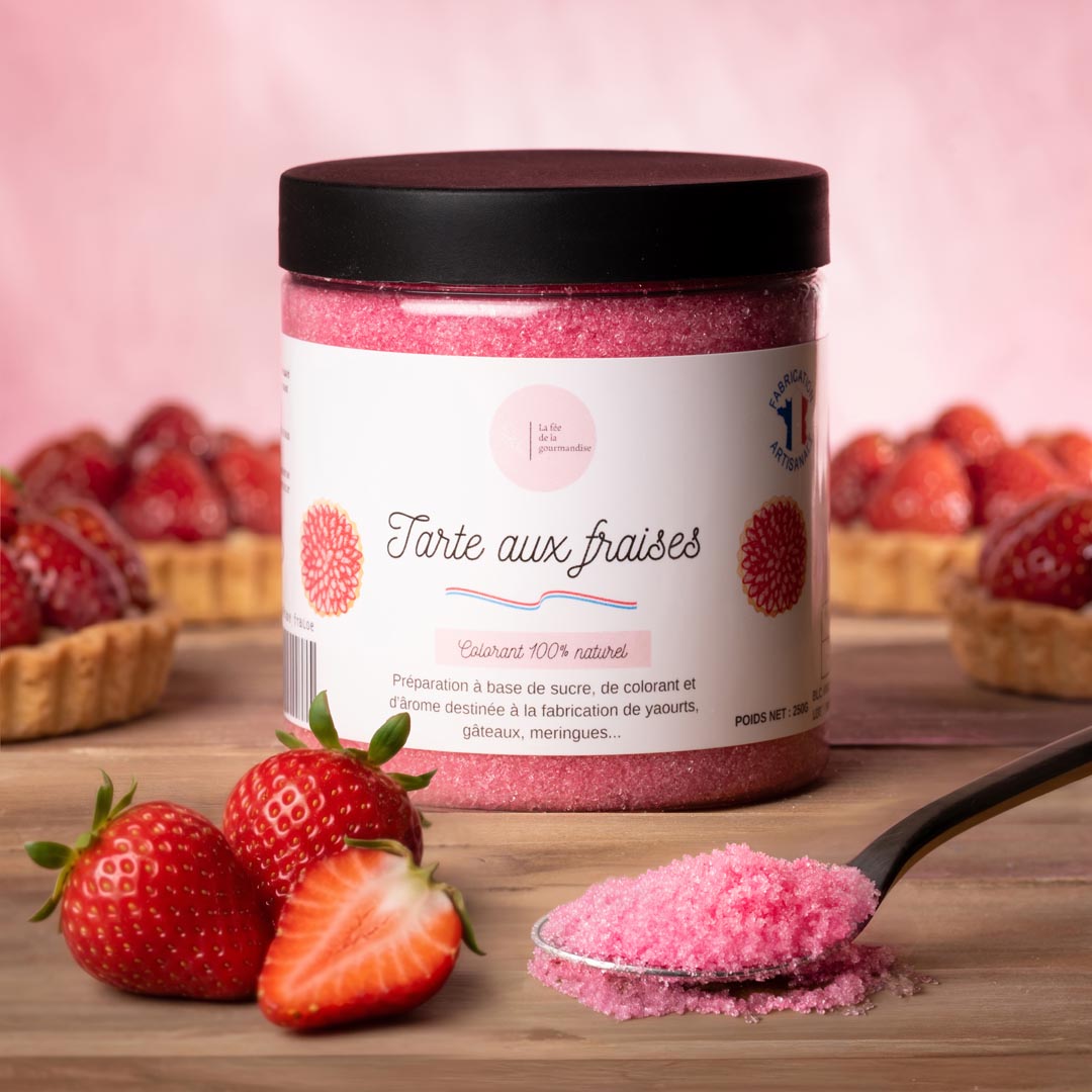 La fée de la gourmandise Sucres aromatisés tarte fraises sucre 50 g