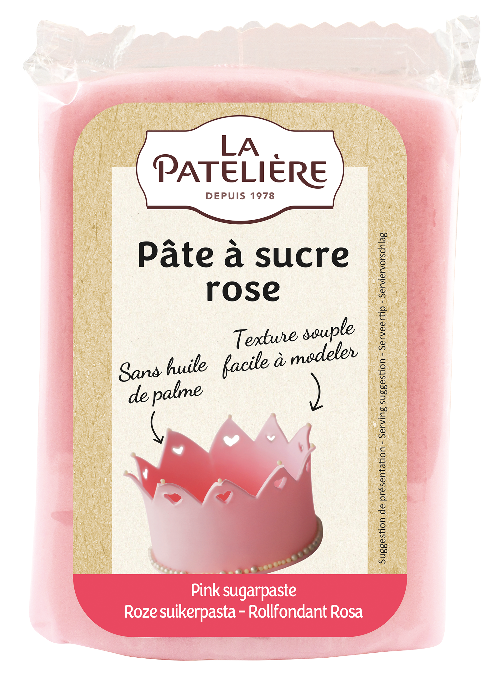 La Patelière Sucres et levures Fondant rose prêt à l'emploi