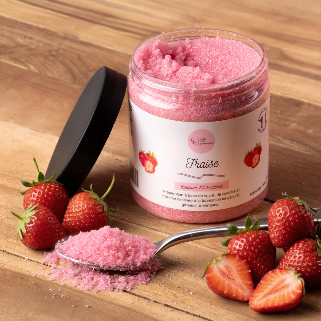 La fée de la gourmandise Sucres aromatisés fraise Baby pot 50 g