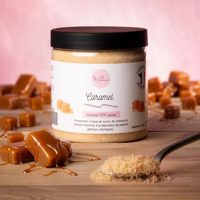 La fée de la gourmandise Sucre caramel aromatisé Pot 250g