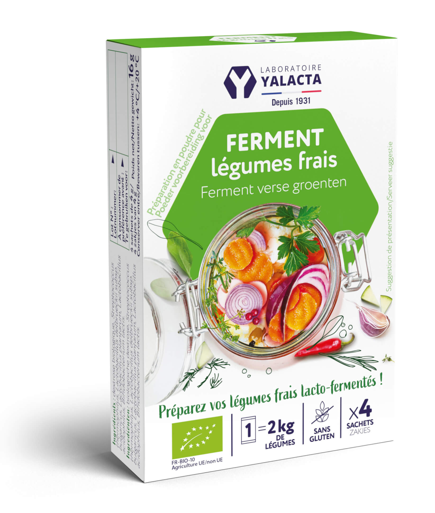 Yalacta Ferment légumes frais Bio lacto-fermentation