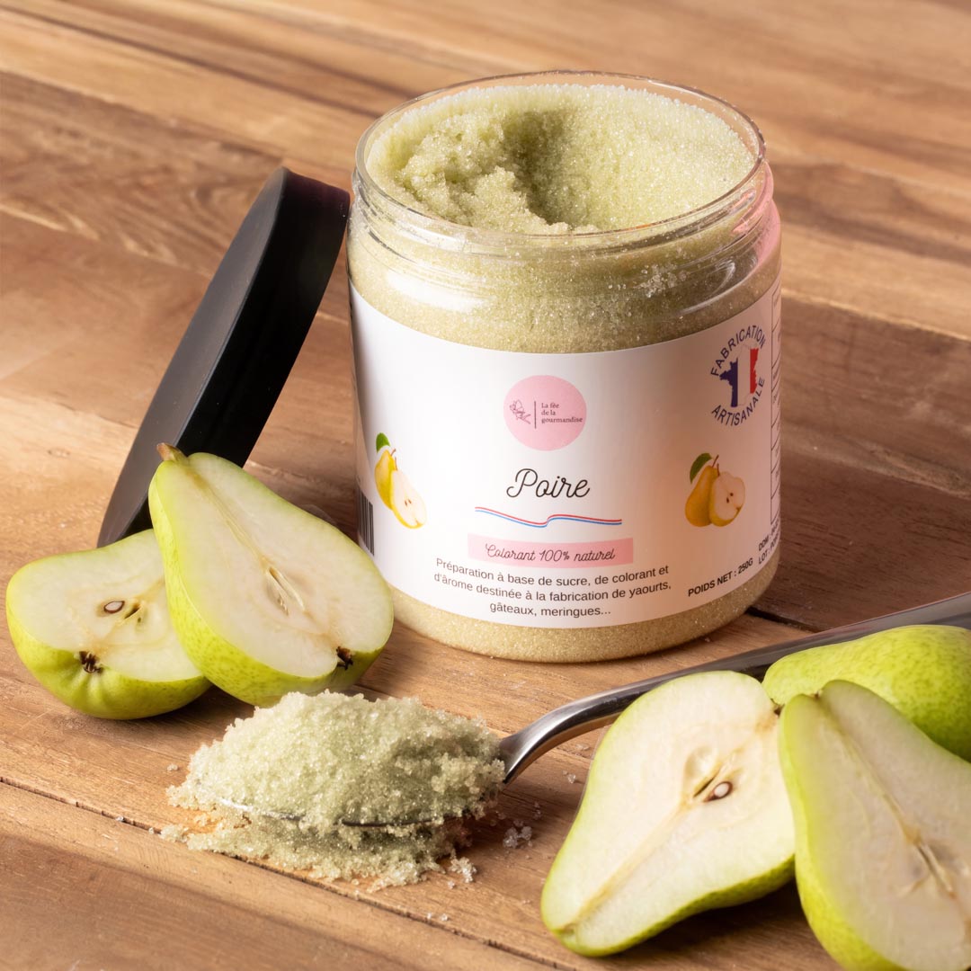La fée de la gourmandise Sucre Poire parfumé pâtisserie baby 50g