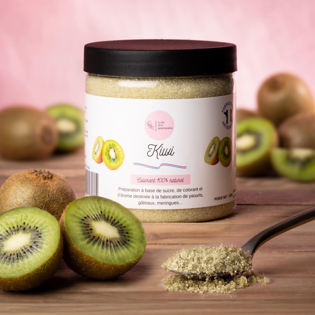 La fée de la gourmandise Sucre aromatisé Kiwi sucre Baby pot 50g