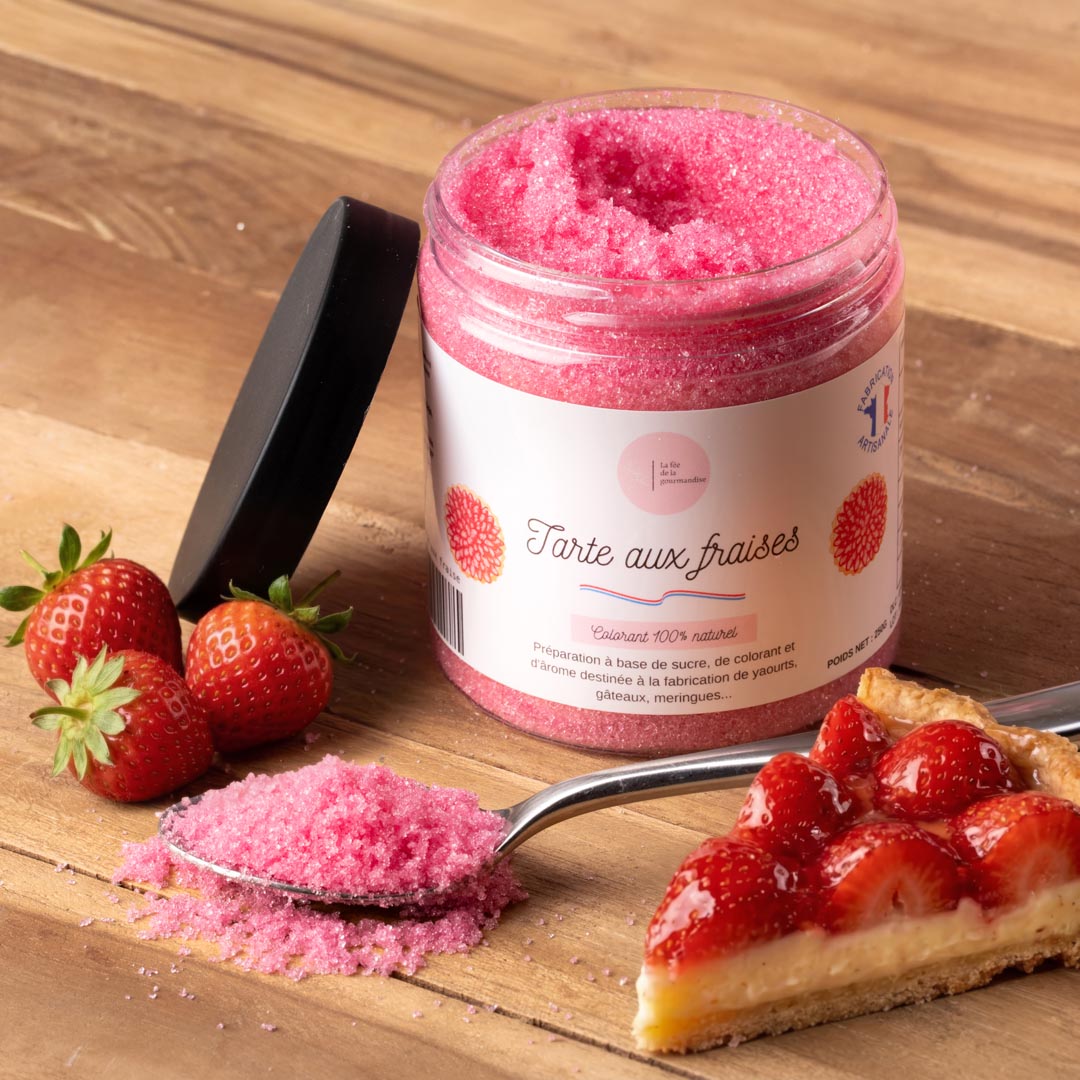 La fée de la gourmandise Sucres aromatisés tarte fraises sucre 50 g