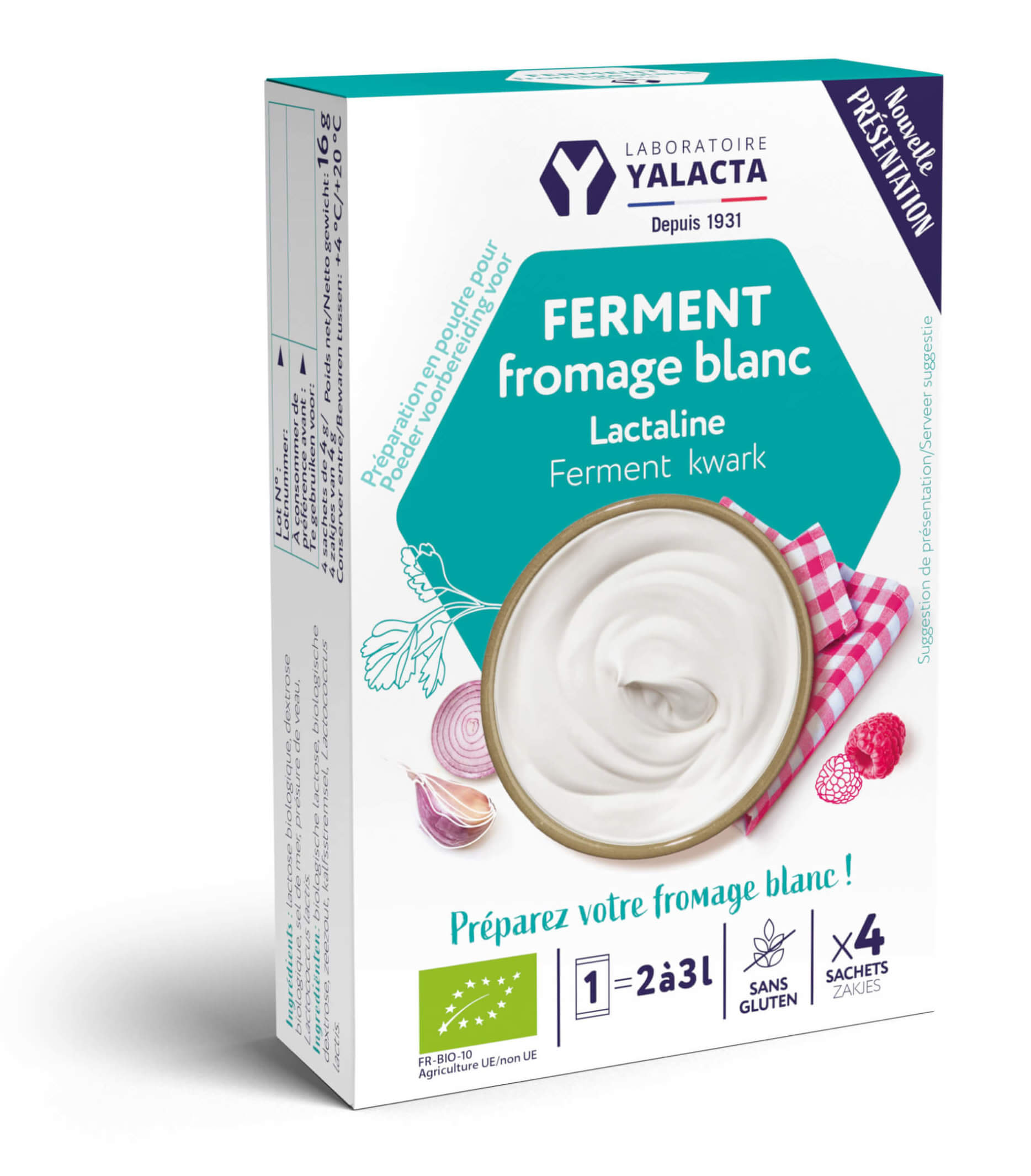 Yalacta Lactaline fromage blanc Bio ferment maison