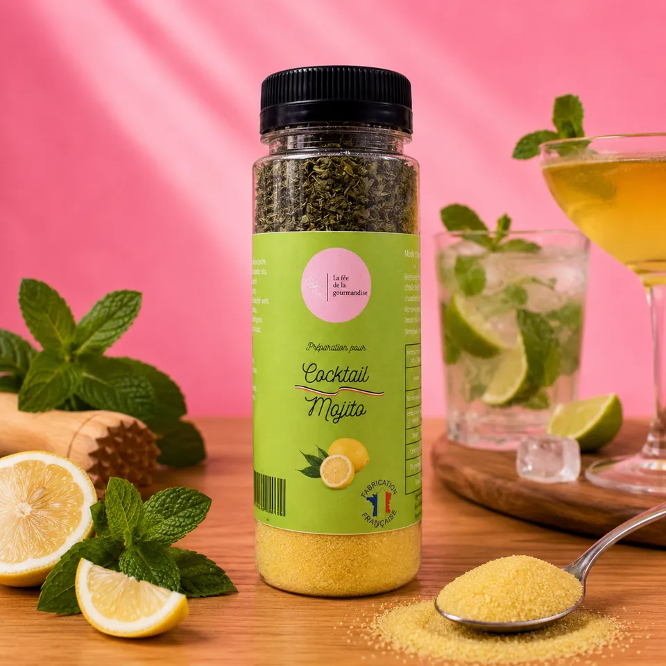 La fée de la gourmandise Mojito préparation cocktail menthe citron