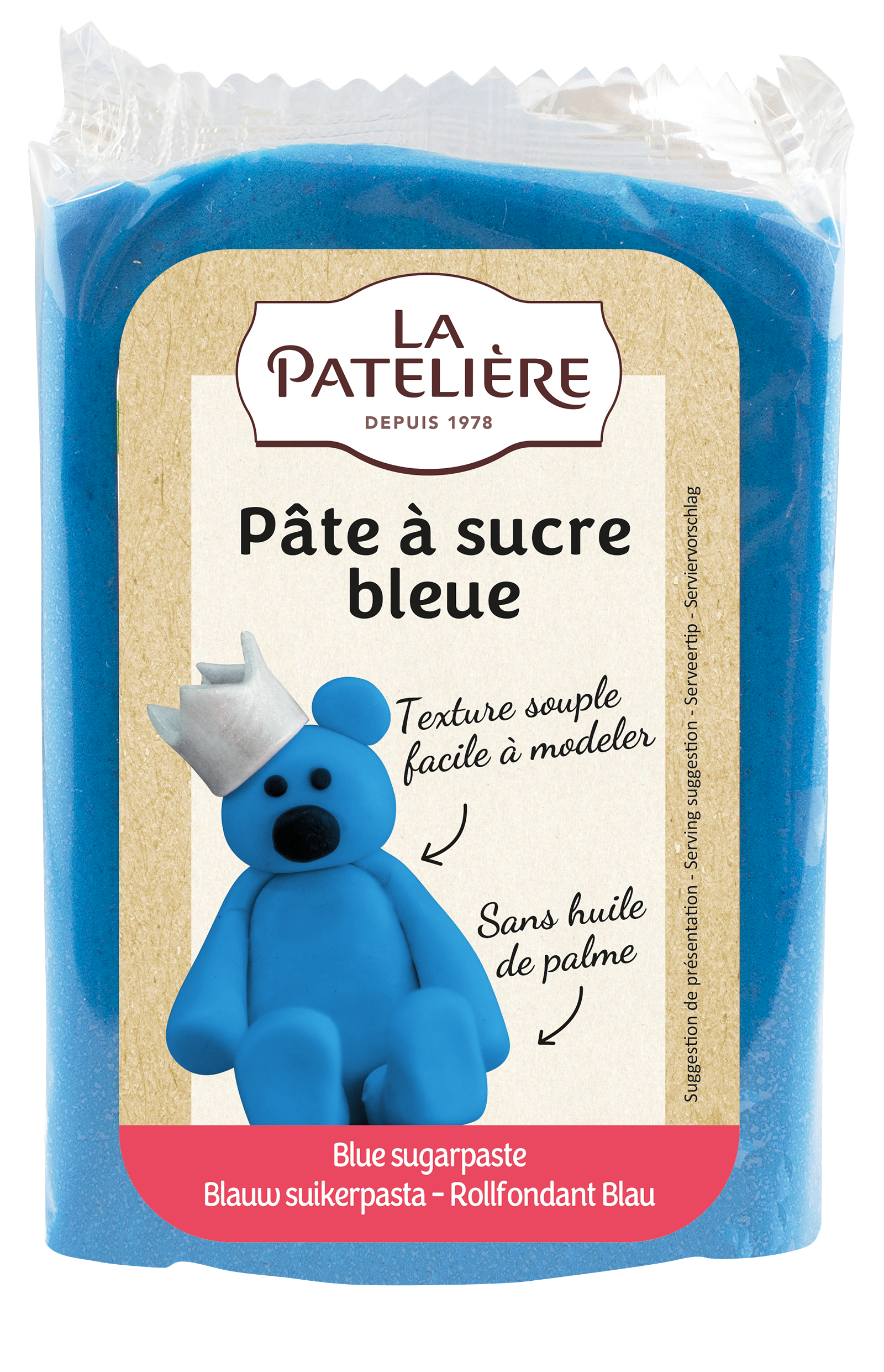 La Patelière Sucres et levures Fondant bleu sans huile de palme