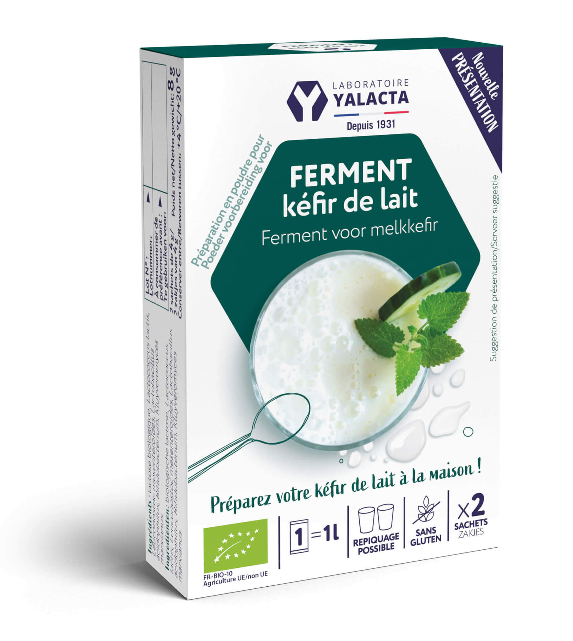Yalacta Ferments lactiques ferments kéfir de lait Bio famille