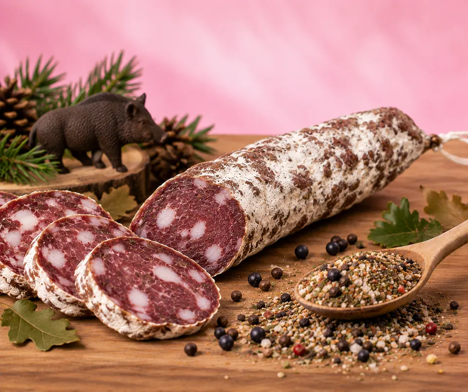 La fée de la gourmandise Saucisson sanglier ail des ours 170G