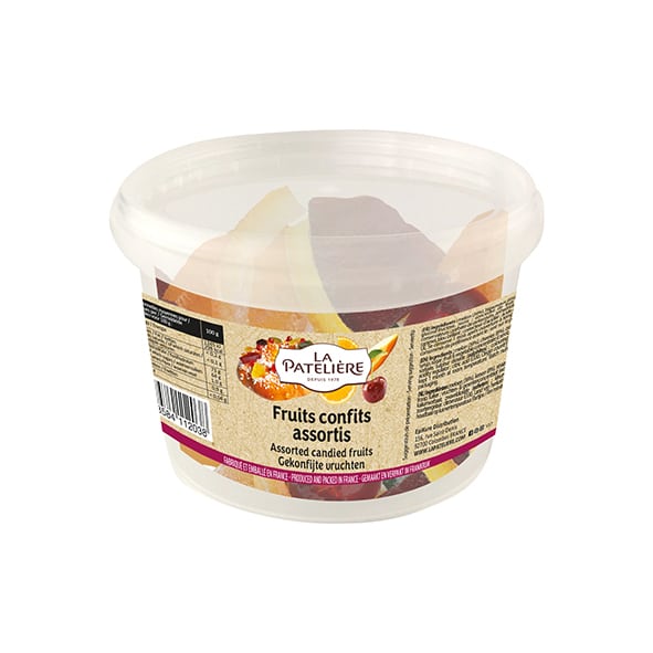 La Patelière Fruits confits assortis melon cerise orange pâtisserie