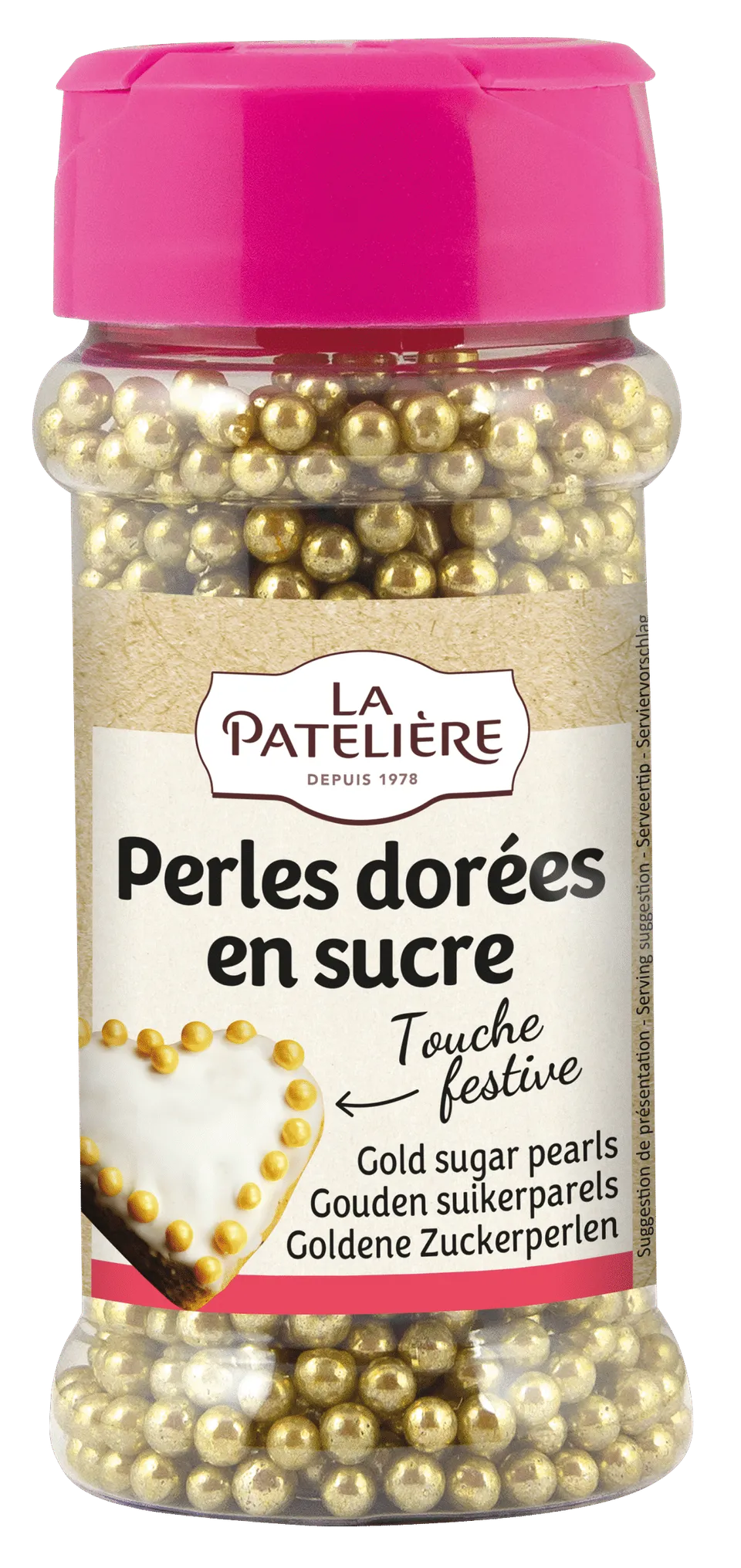 La Patelière Perles dorées décor sucre effet luxueux