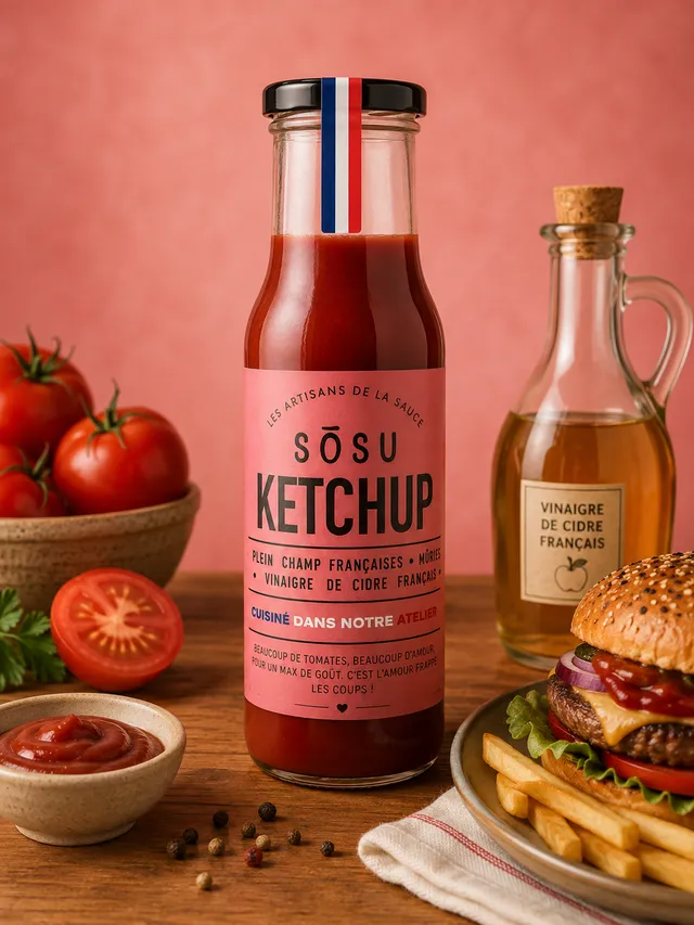 La fée de la gourmandise Ketchup Artisanal sauce tomate 250 g