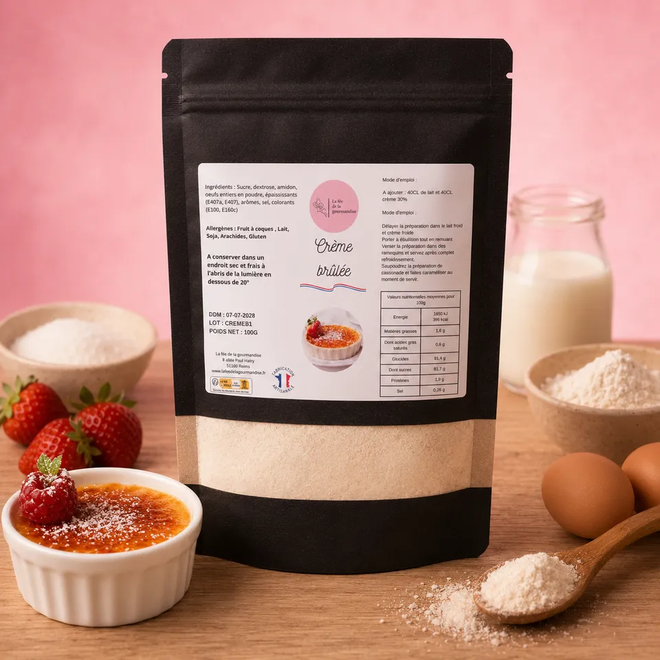 La fée de la gourmandise Préparations sucrées crème brûlée à cuire