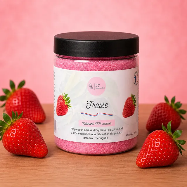 La fée de la gourmandise Fraise érythritol aromatisé 250g
