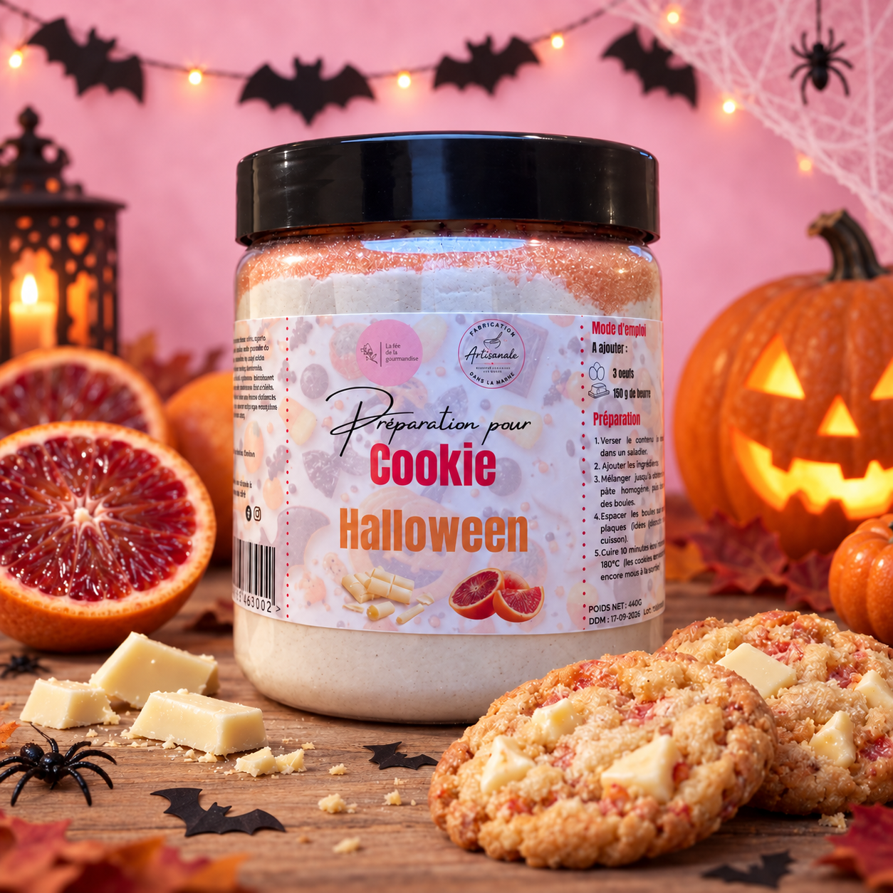 La fée de la gourmandise Cookies Halloween cookies 460g