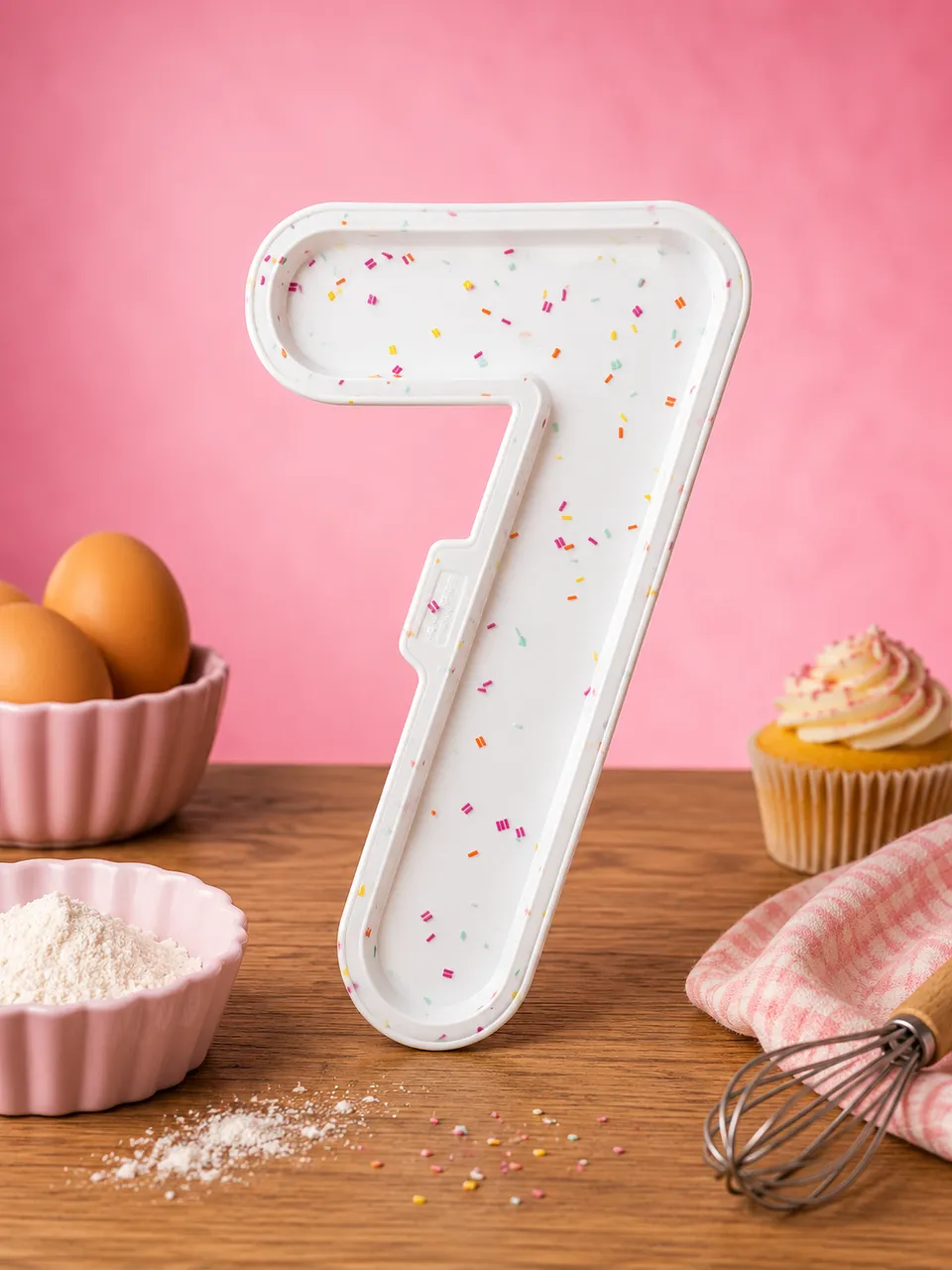 La fée de la gourmandise Moule génoise chiffre 7 silicone x2