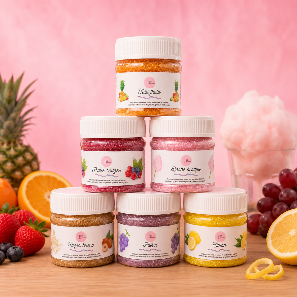 La fée de la gourmandise sucre ananas aromatisé baby pot 50 g