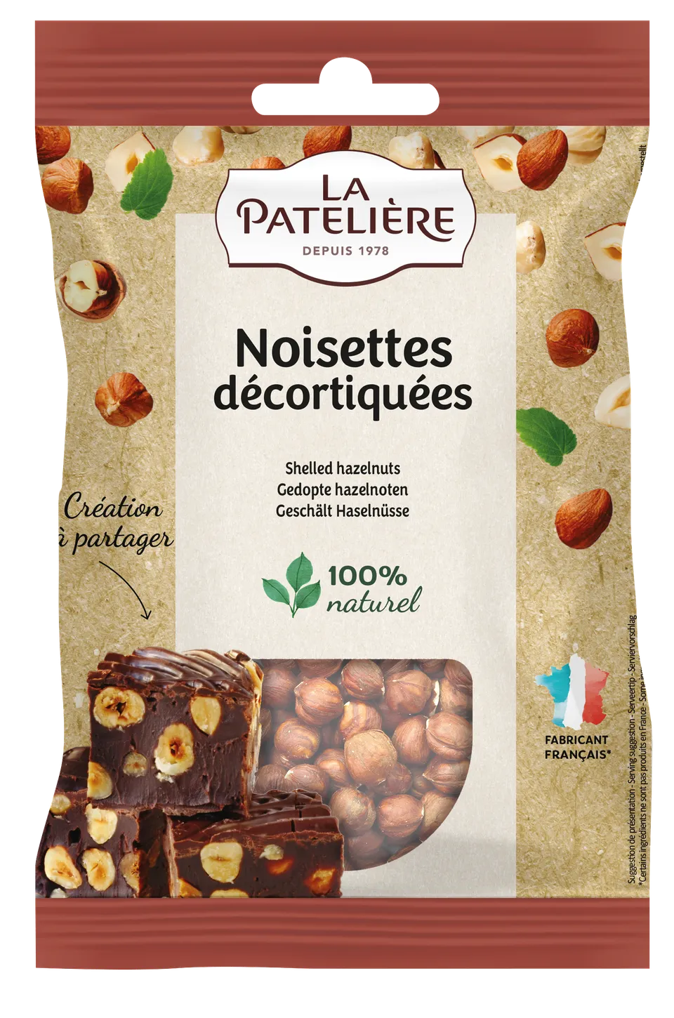 La Patelière Fruits secs Noisettes décortiquées bio pâtisserie