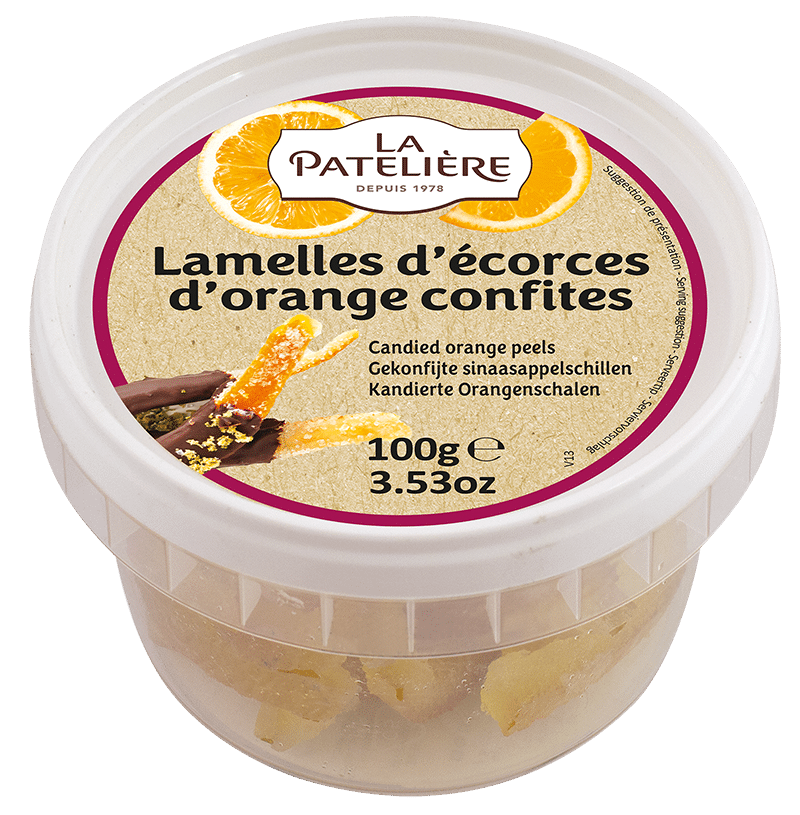 La Patelière Fruits confits Écorces orange confite bâtonnets