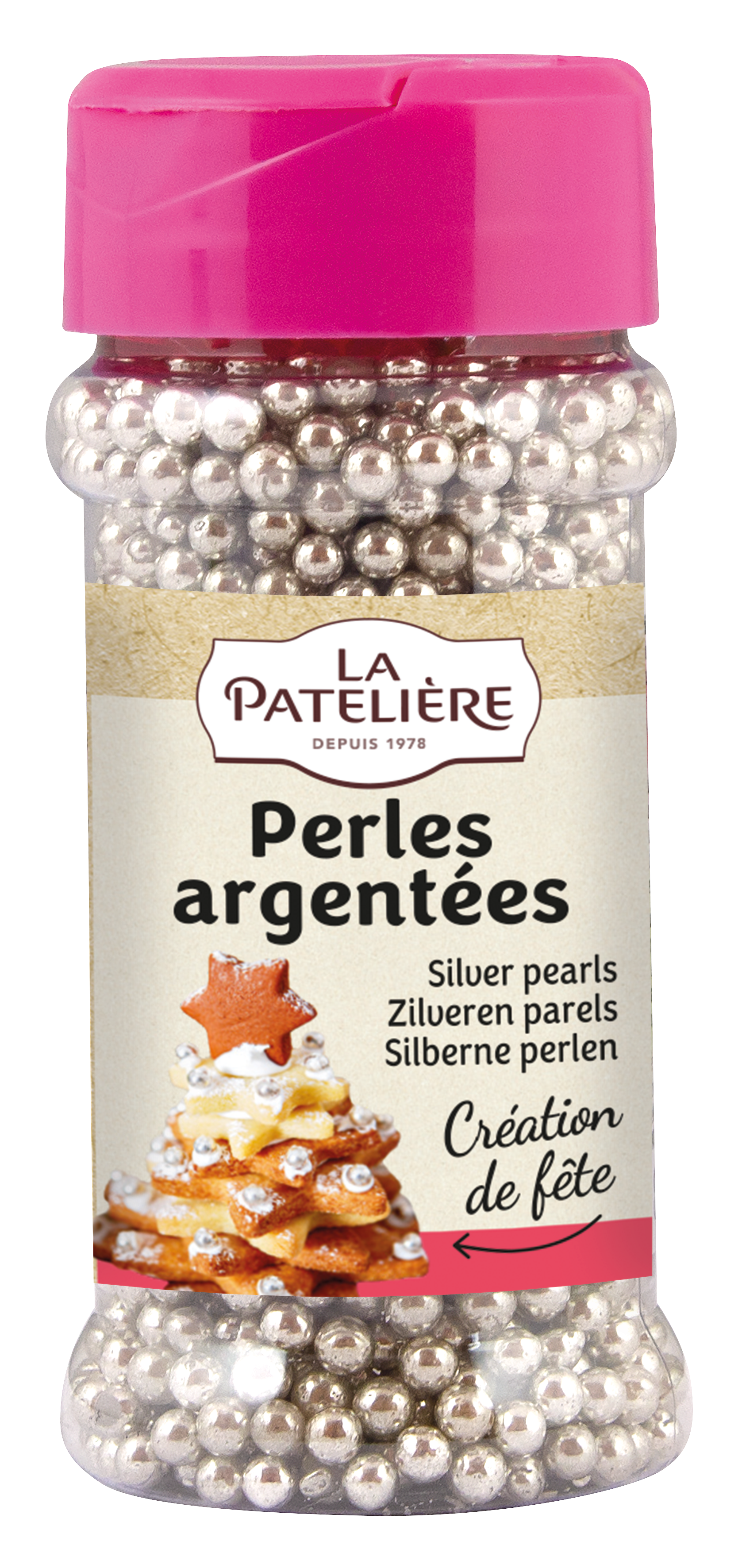 La Patelière Décors et bougies Billes sucre argentées décor