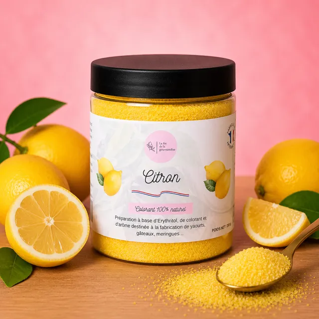 La fée de la gourmandise Érythritol citron 250g sans sucre 0 calorie
