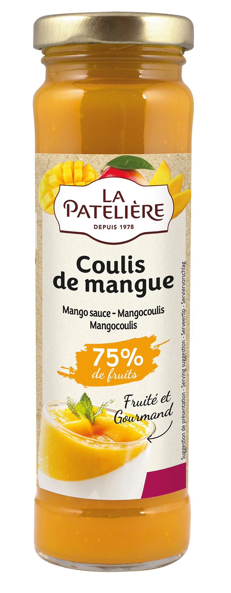 La Patelière Coulis de Mangue 75% Fruit Dessert Gourmet