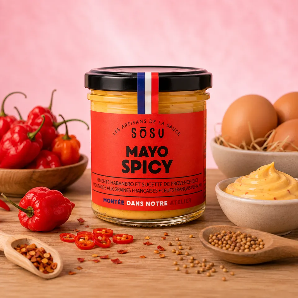La fée de la gourmandise Gamme salée Sauce Mayonnaise Spicy 130g