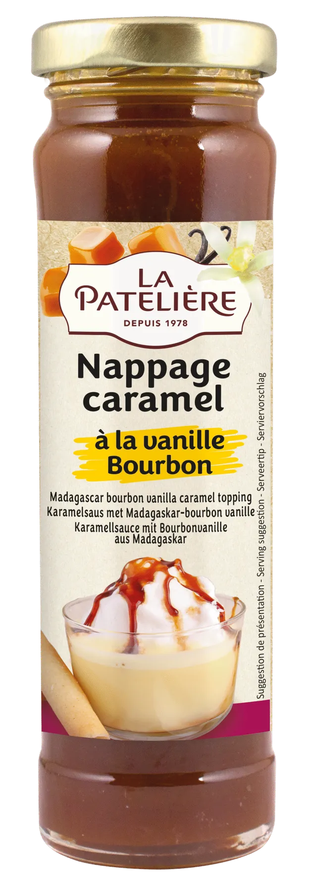 La Patelière Caramel Bourbon vanilla topping sauce caramel