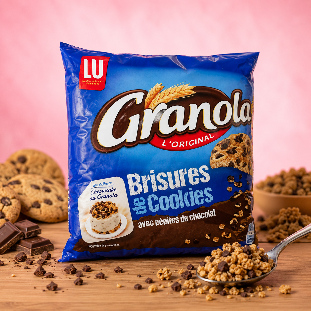 La fée de la gourmandise Brisures de cookies granola topping 400g