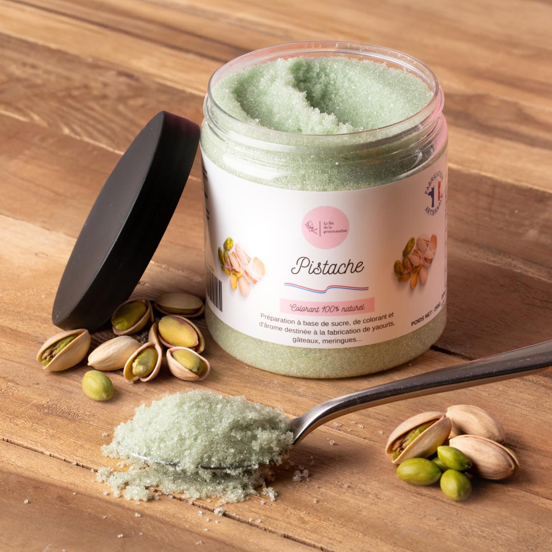 La fée de la gourmandise Pistache sucre aromatisé baby pot 50g