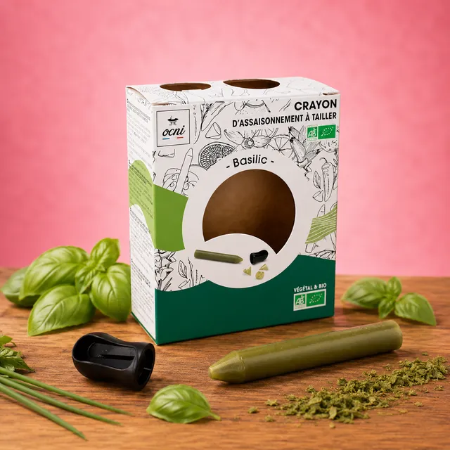 La fée de la gourmandise crayon basilic bio coffret 1 crayon